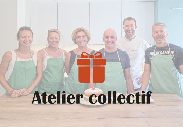 Bon-cadeau - Atelier de pâtisserie collectif- 4 heures + Tablier inclus