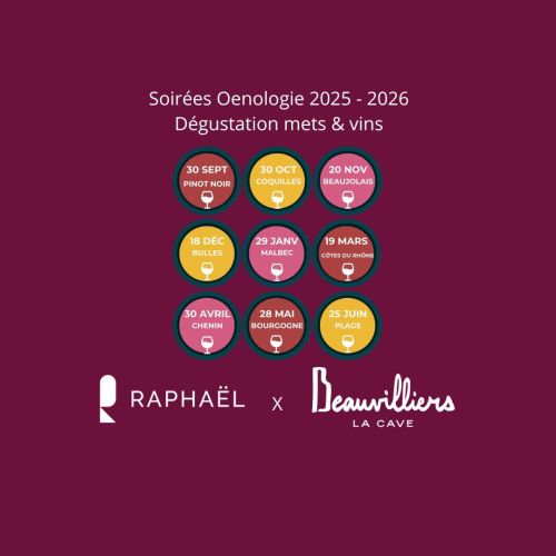 Soirée Oenologie avec accords mets et vins